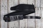 Levy's M26PD-BLK 3 Inch Top Grain Leather Guitar Strap Black