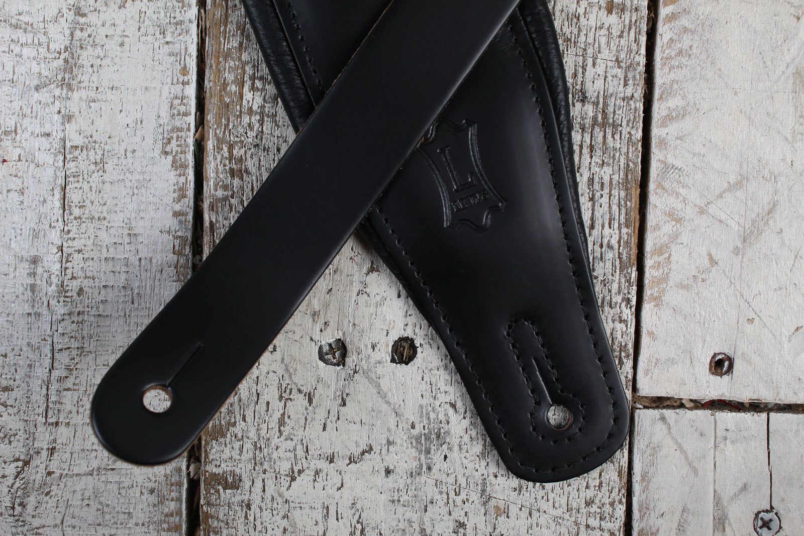 Levy's M26PD-BLK 3 Inch Top Grain Leather Guitar Strap Black