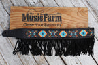 Levy's MG317BOI-BLK  Crazy Horse Outlaw Leather Guitar Strap Black