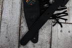 Levy's MG317BOI-BLK  Crazy Horse Outlaw Leather Guitar Strap Black
