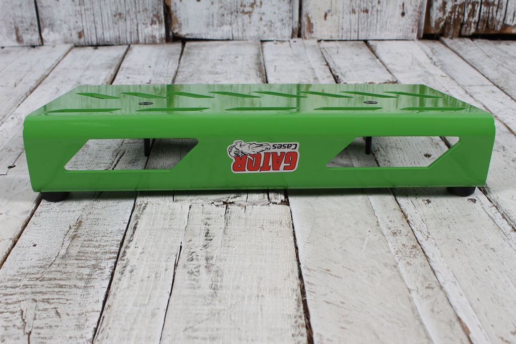 Gator GPB-LAK-GR  Small Aluminum Guitar Effects Pedal Board with Carry Bag Screamer Green
