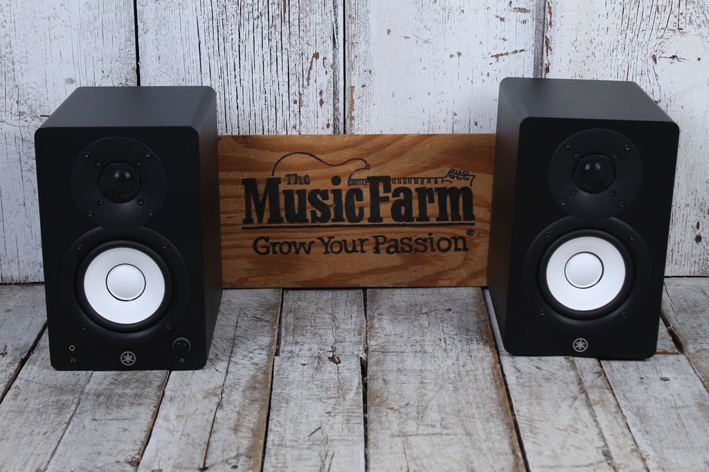 Yamaha HS4 PAIR OF TWO Powered Studio Monitor Bi Amp 2 Way Active Speakers Black