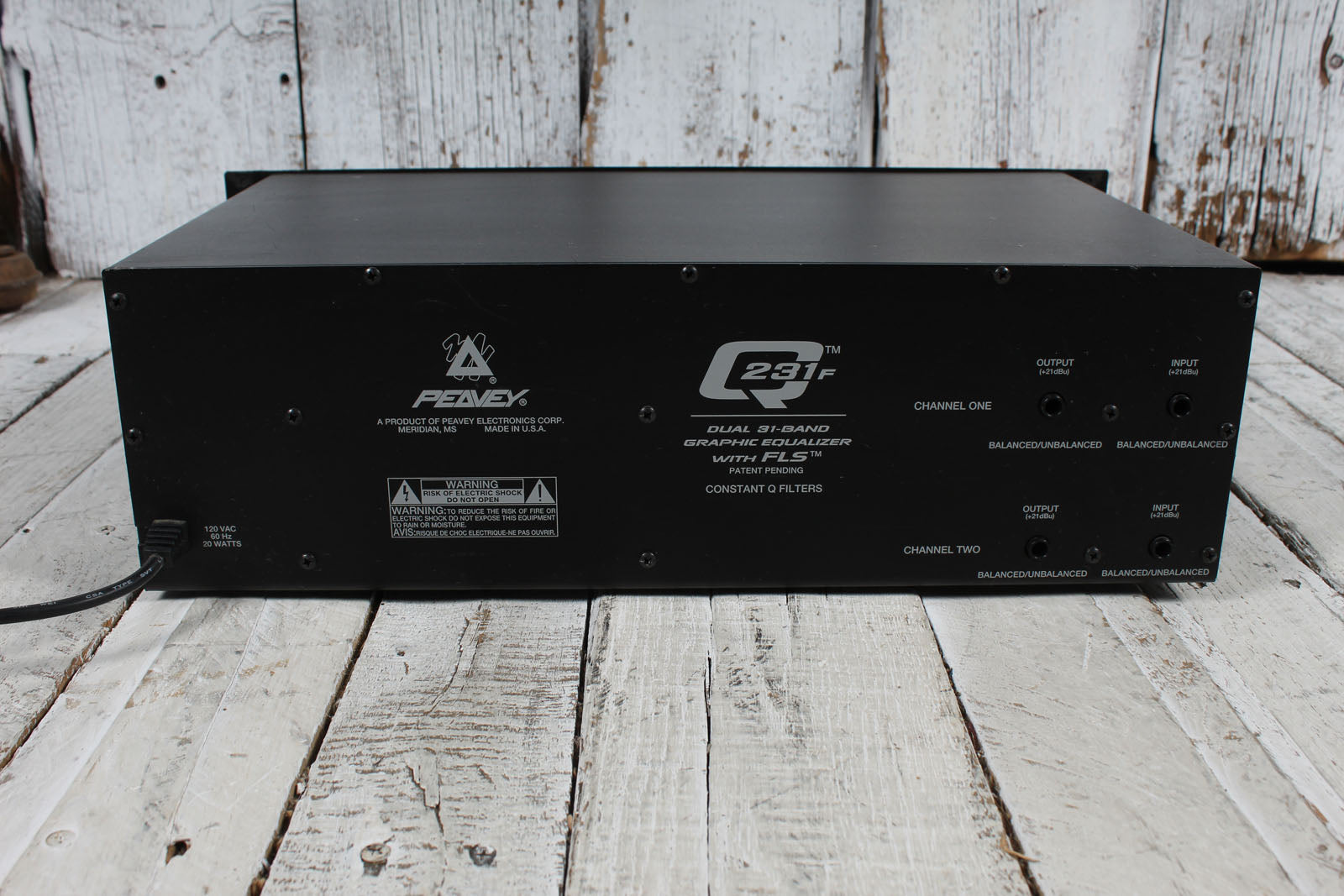 Peavey Q231F Dual 31 Band Graphic Equalizer Rack Mount EQ