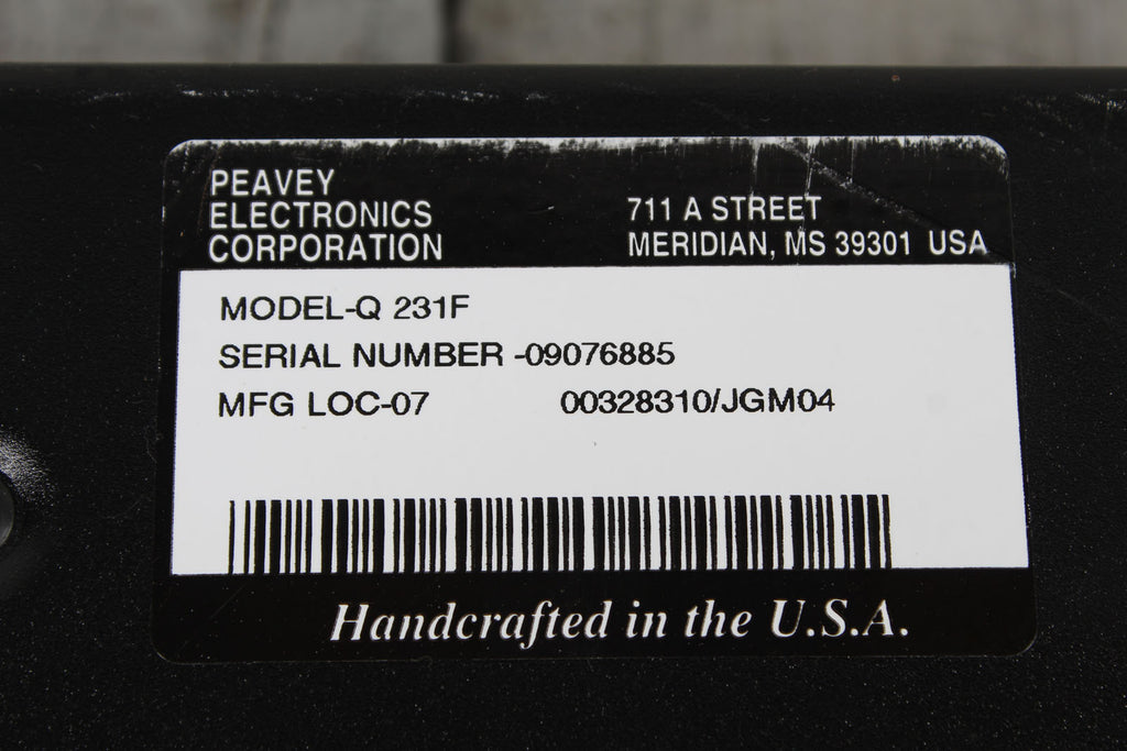 Peavey Q231F Dual 31 Band Graphic Equalizer Rack Mount EQ