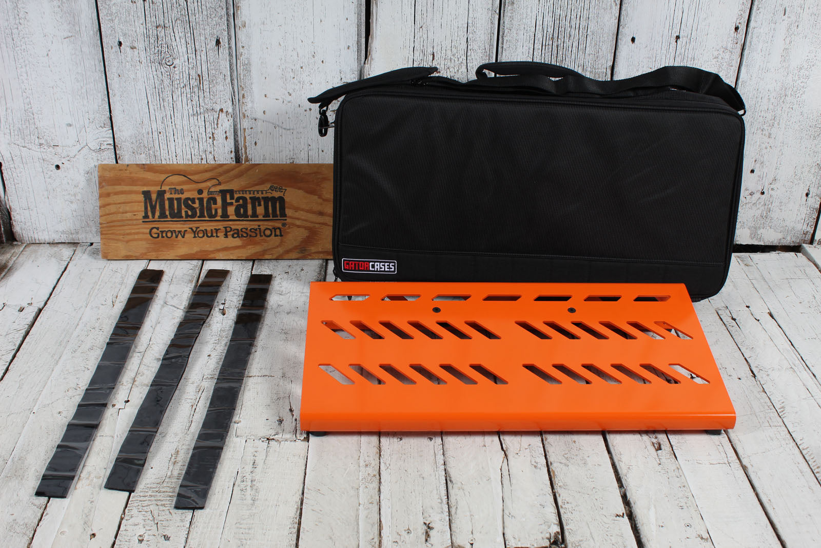 Gator GPB-BAK-OR Large Aluminum Guitar Effects Pedal Board Orange w Carry Bag