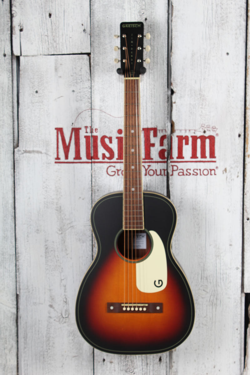 Jim Dandy Parlor Acoustic Guitar 24 Inch Scale Rex Burst Finish