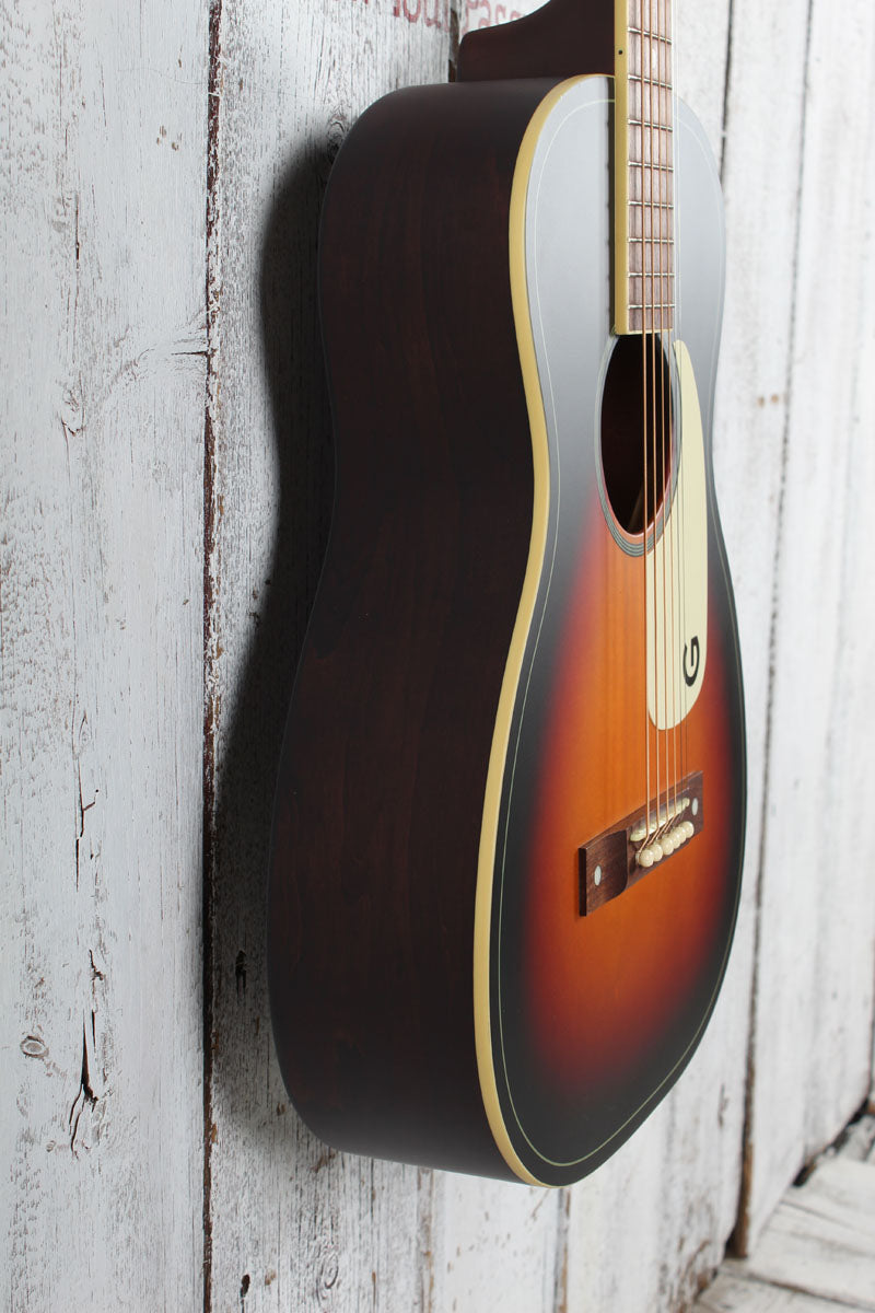Jim Dandy Parlor Acoustic Guitar 24 Inch Scale Rex Burst Finish