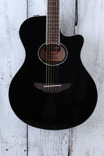 Load image into Gallery viewer, Yamaha APX Series APX600 Thinline Cutaway Acoustic Electric Guitar Black Finish