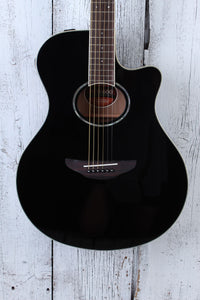 Yamaha APX Series APX600 Thinline Cutaway Acoustic Electric Guitar Black Finish