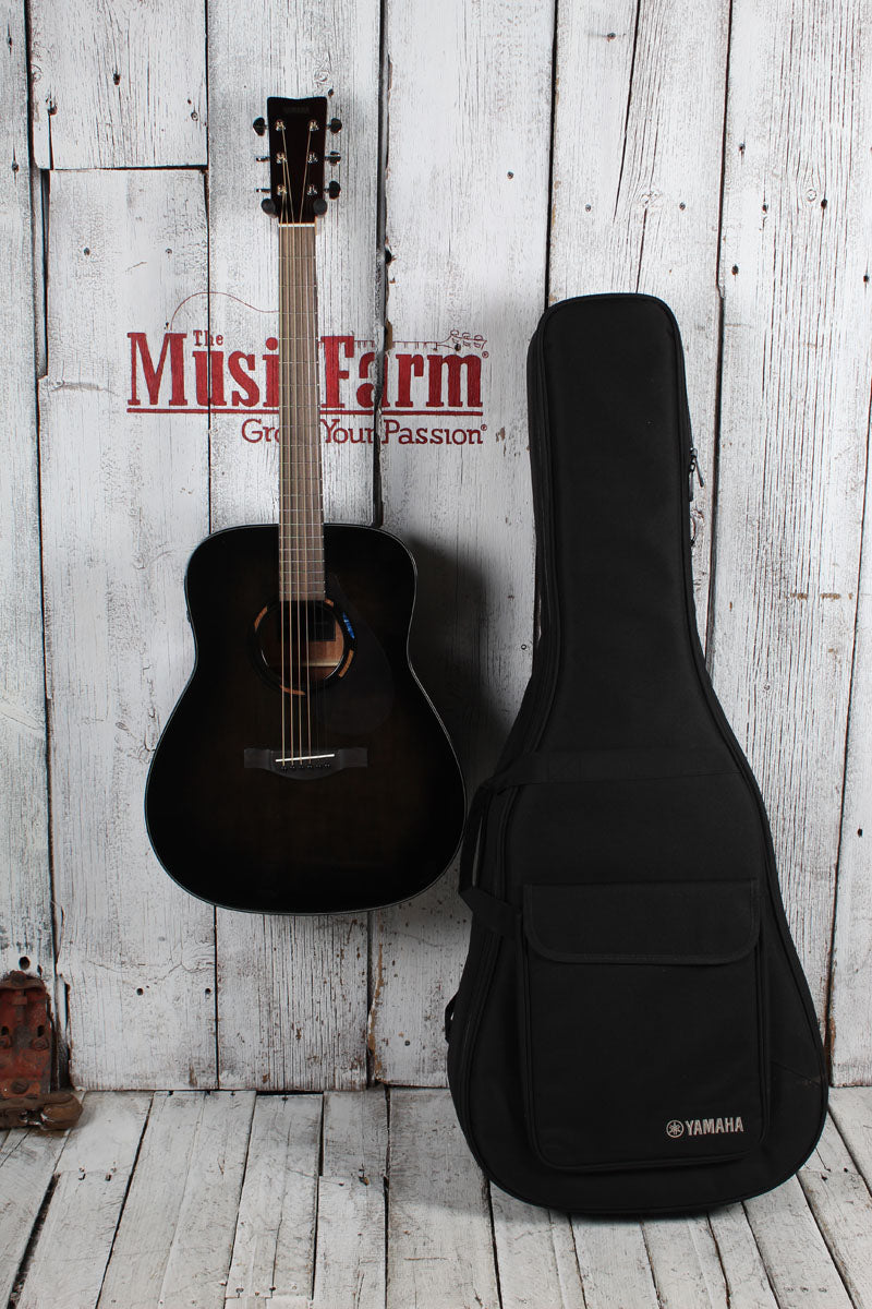 Yamaha TransAcoustic Dreadnought Acoustic Electric Guitar Trans Black w Gig Bag