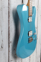 Eart Guitars TL-380 Electric Guitar Roasted Maple Neck Gloss Metal Blue Finish