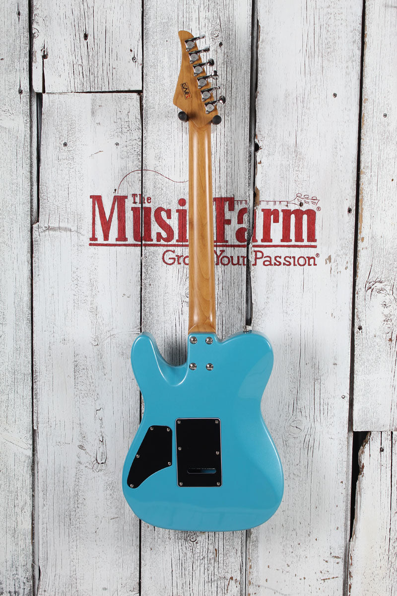 Eart Guitars TL-380 Electric Guitar Roasted Maple Neck Gloss Metal Blue Finish