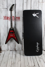 Load image into Gallery viewer, Epiphone Dave Mustaine Flying V Prophecy Electric Guitar Dark Red Burst with Case