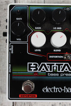 Electro-Harmonix Battalion Bass Preamp and DI Pedal Electric Bass Guitar Effects Pedal