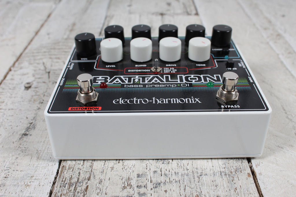 Electro-Harmonix Battalion Bass Preamp and DI Pedal Electric Bass Guitar Effects Pedal
