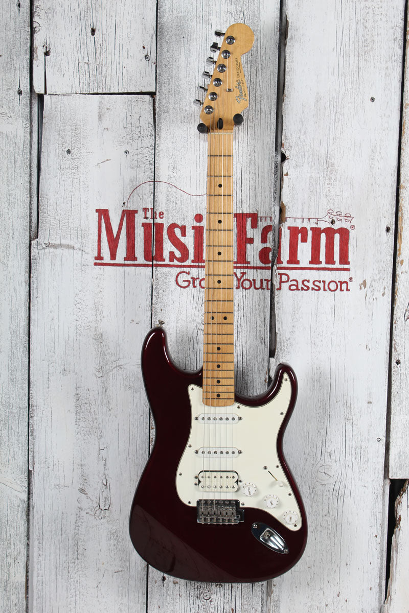 Fender 1999 Standard Strat HSS Electric Guitar Midnight Wine with Gig Bag