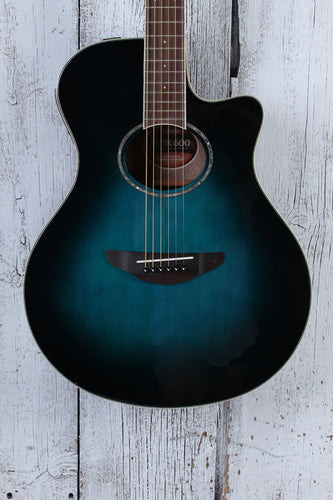 Yamaha APX600 Thinline Cutaway Acoustic Electric Guitar Oriental Blue Burst