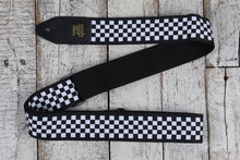 Load image into Gallery viewer, Ernie Ball Jacquard Guitar Strap - Black and White Checkered