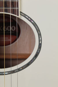 Yamaha Thinline Cutaway Acoustic Electric Guitar Vintage White Finish APX600 VW