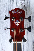 Load image into Gallery viewer, Washburn AB5 4 String Cutaway Acoustic Electric Bass Guitar Natural with Gig Bag