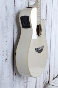Yamaha Thinline Cutaway Acoustic Electric Guitar Vintage White Finish APX600 VW