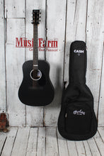 Load image into Gallery viewer, Martin DX Johnny Cash Dreadnought Acoustic Electric Guitar Jett Black w Gig Bag