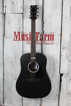 Load image into Gallery viewer, Martin DX Johnny Cash Dreadnought Acoustic Electric Guitar Jett Black w Gig Bag