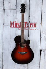 Load image into Gallery viewer, Yamaha Thinline Cutaway Acoustic Electric Guitar Old Violin Sunburst APX600 OVS