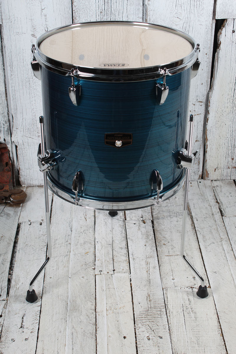 Tama Imperialstar IE58C 5 Piece Drum Set w Snare & Meinl Cymbals Hairline Blue