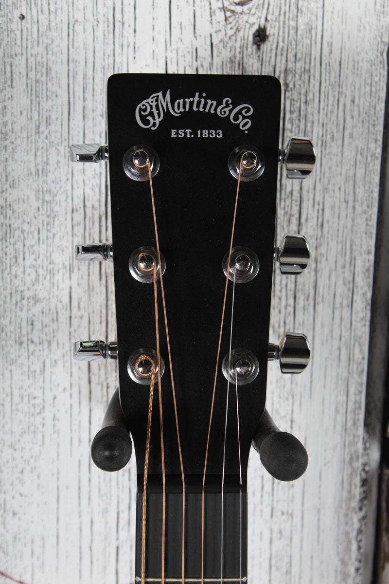 Martin DX Johnny Cash Dreadnought Acoustic Electric Guitar Jett Black w Gig Bag