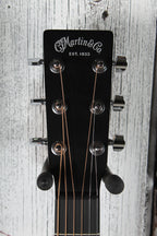 Martin DX Johnny Cash Dreadnought Acoustic Electric Guitar Jett Black w Gig Bag