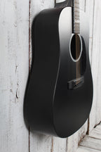 Martin DX Johnny Cash Dreadnought Acoustic Electric Guitar Jett Black w Gig Bag
