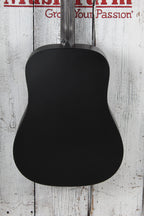 Martin DX Johnny Cash Dreadnought Acoustic Electric Guitar Jett Black w Gig Bag