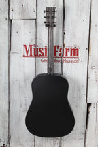Martin DX Johnny Cash Dreadnought Acoustic Electric Guitar Jett Black w Gig Bag