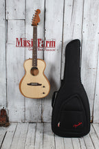 Fender Highway Series Parlor Acoustic Electric Guitar Natural w Deluxe Gig Bag