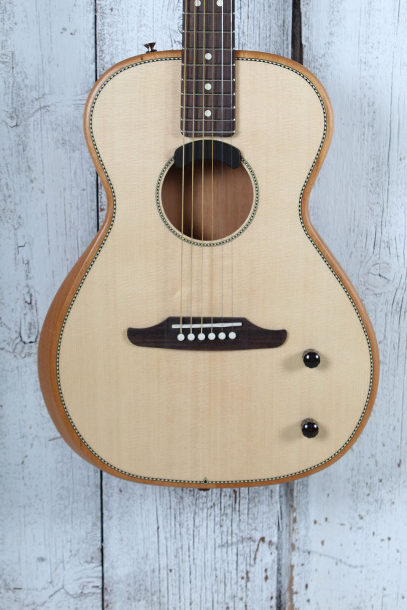 Fender Highway Series Parlor Acoustic Electric Guitar Natural w Deluxe Gig Bag