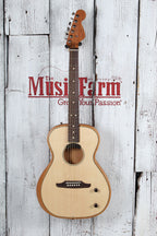 Fender Highway Series Parlor Acoustic Electric Guitar Natural w Deluxe Gig Bag