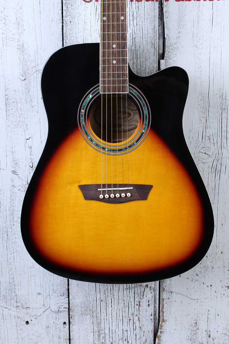 Washburn Vintage Series WA90CE Acoustic Electric Guitar Vintage Sunburst