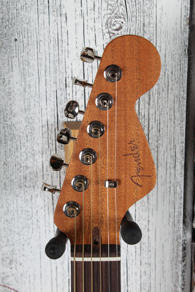 Fender Highway Series Parlor Acoustic Electric Guitar Natural w Deluxe Gig Bag