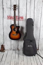 Martin 000C Jr-E Bass Burst 4 String Acoustic Electric Bass Guitar with Gig Bag