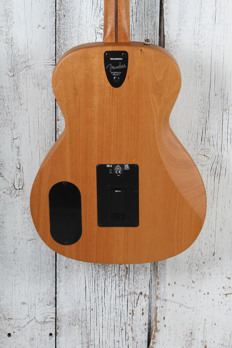 Fender Highway Series Parlor Acoustic Electric Guitar Natural w Deluxe Gig Bag