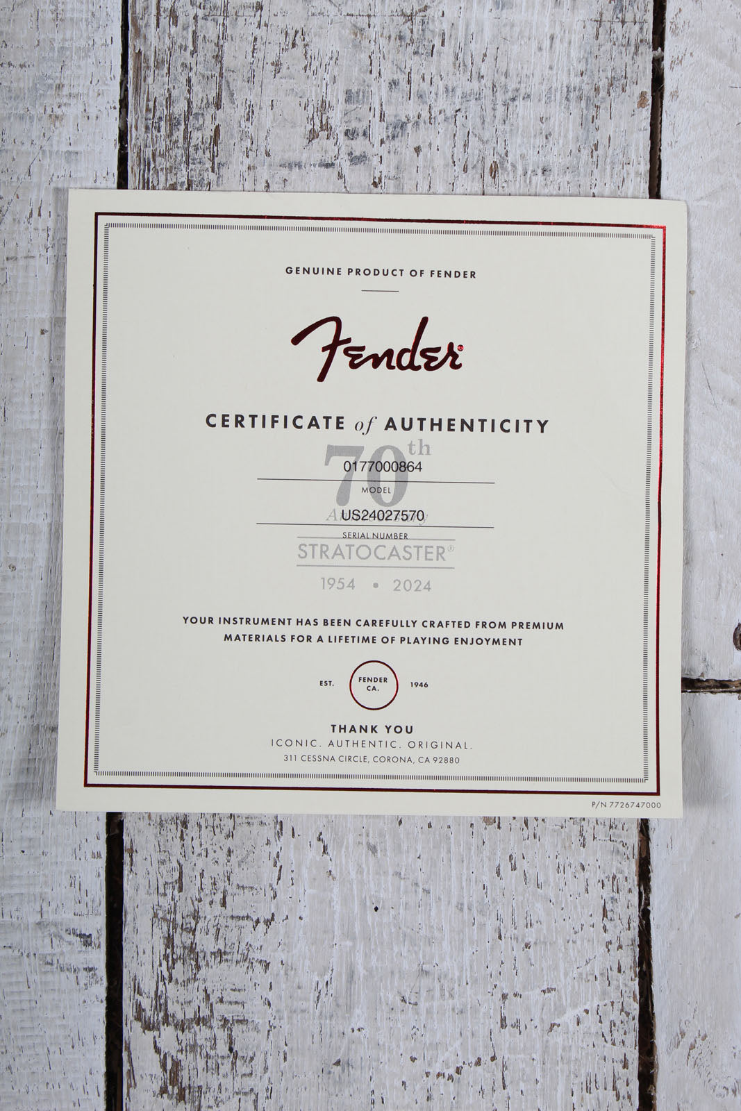 Fender 2024 70th Anniversary American Professional II Stratocaster Electric Guitar w Case