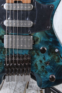 Ibanez Q547PB 7 String Electric Guitar Cosmic Blue Low Gloss with Gig Bag