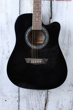 Load image into Gallery viewer, Washburn Vintage Series WA90CE Acoustic Electric Guitar Transparent Black