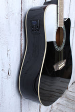 Load image into Gallery viewer, Washburn Vintage Series WA90CE Acoustic Electric Guitar Transparent Black