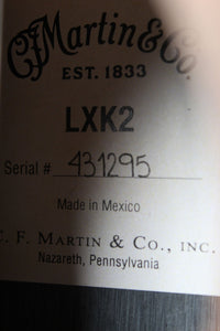 Martin LXK2 Koa Pattern Little Martin Acoustic Guitar Travel Guitar with Gig Bag