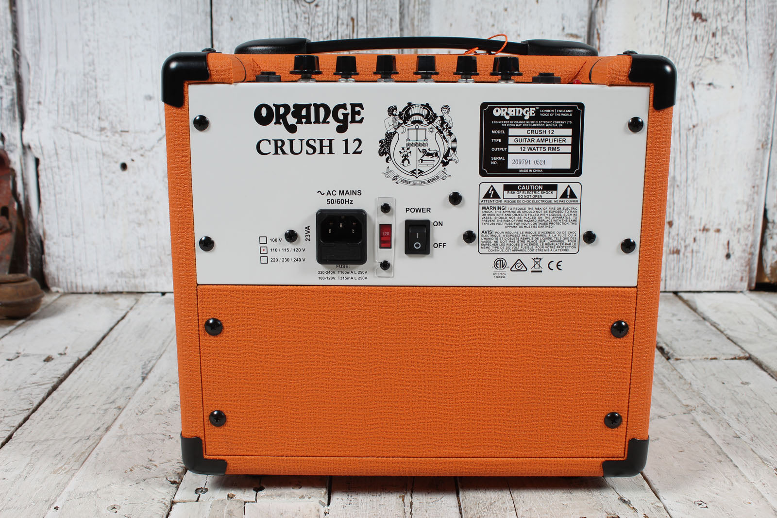 Orange CRUSH 12 Electric Guitar Combo Amplifier 12 Watt Solid State Amp