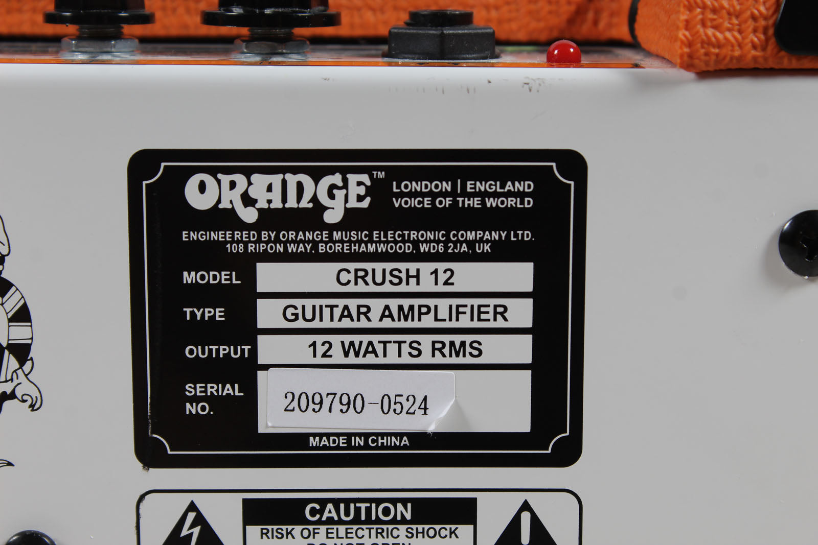 Orange CRUSH 12 Electric Guitar Combo Amplifier 12 Watt Solid State Amp