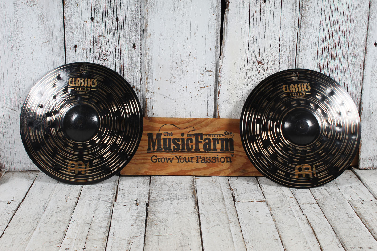 Meinl CC14DAH Customs Classic Dark HiHat Cymbal 14 Inch Hi Hat Drum Cymbal Pair