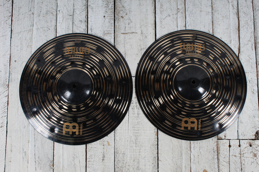 Meinl CC14DAH Customs Classic Dark HiHat Cymbal 14 Inch Hi Hat Drum Cymbal Pair